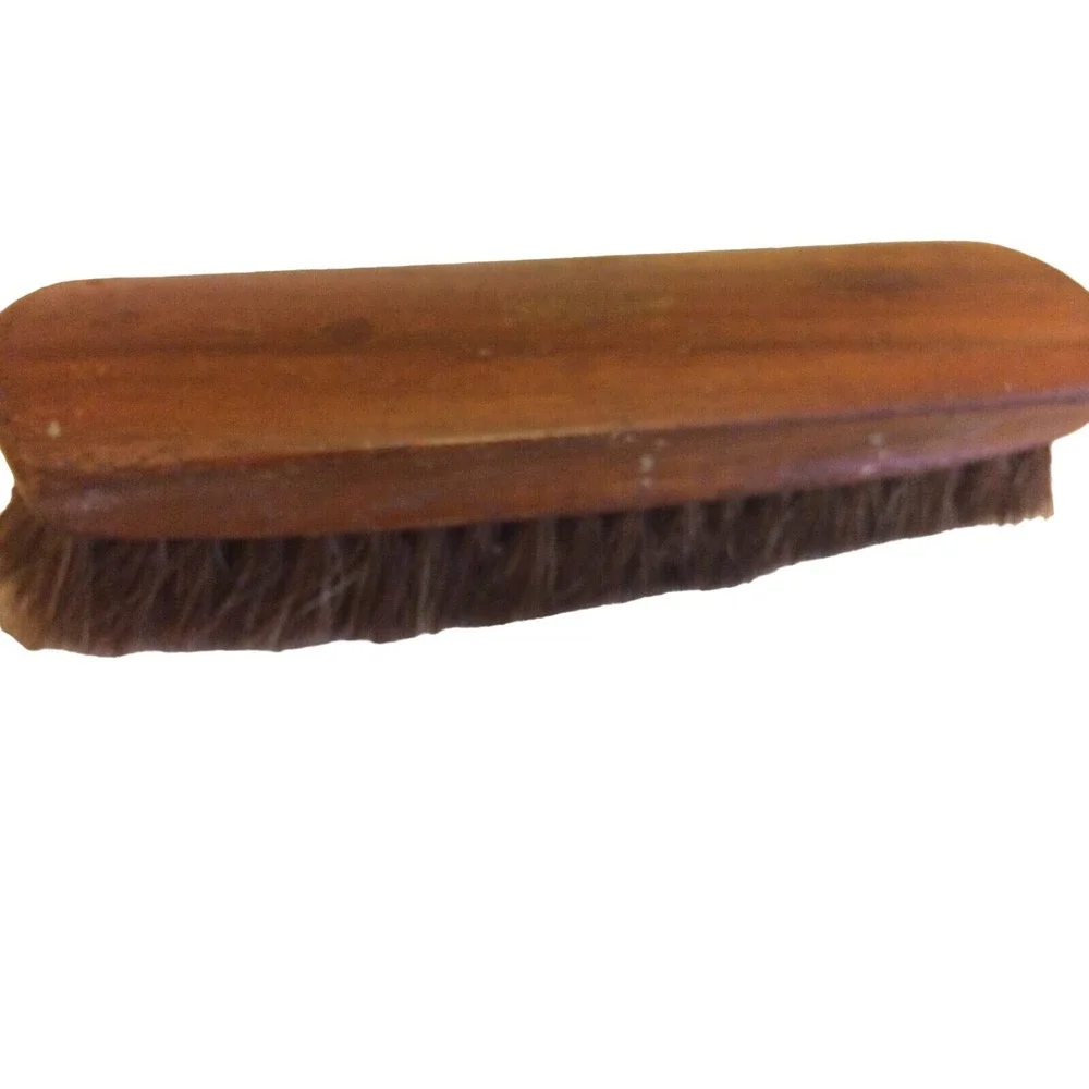 Vintage Stanley Horse Hair Wooden Shoe Shine Brush